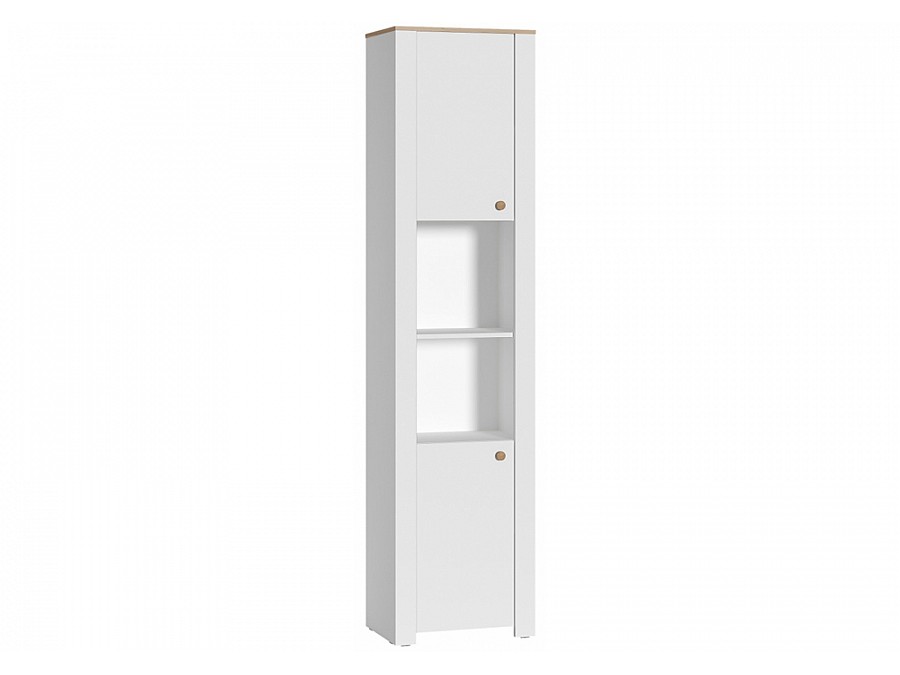 Стеллаж Джастин 16.306 белый PE шагрень / дуб белый exclusive OW D4430