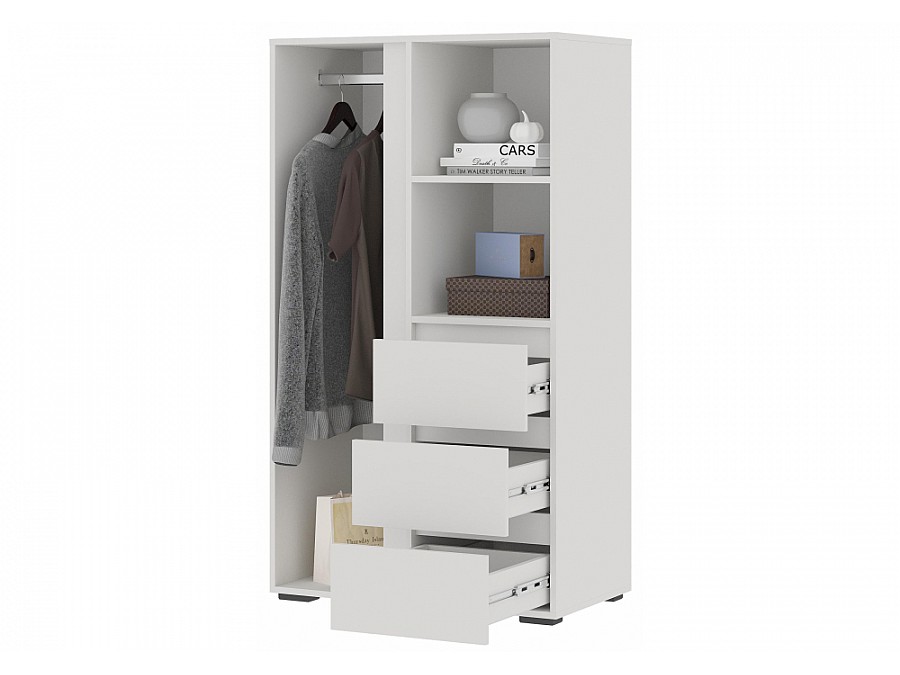 Стеллаж Элла ШК 03 белый / белый