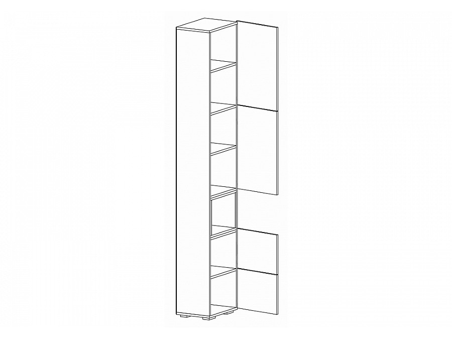 Стеллаж Лонгфорд белый / дуб вотан