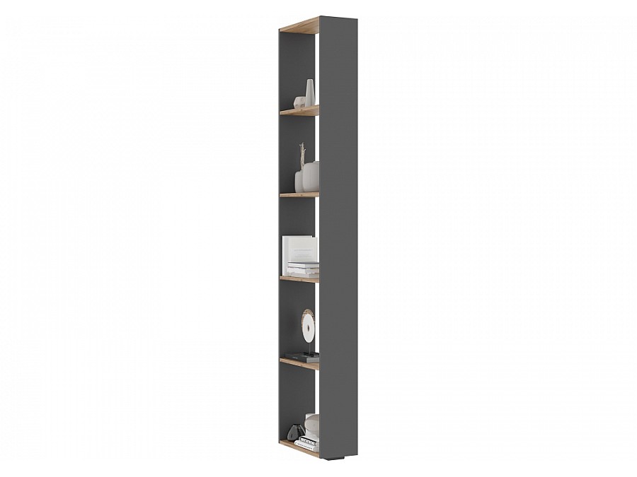 Стеллаж Элла СТЛ 01 серый графит / дуб крафт золото