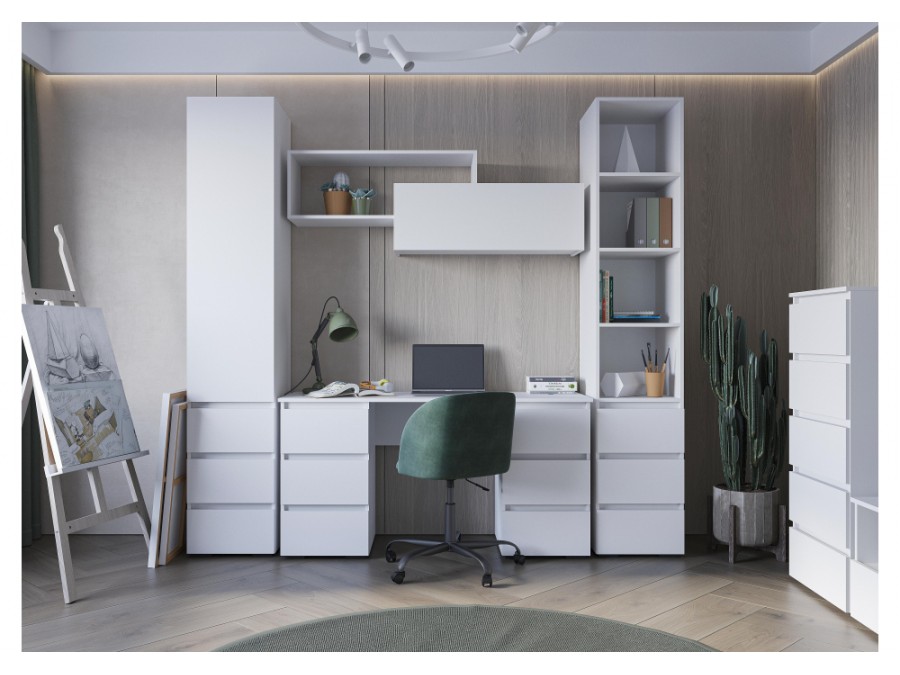 Стеллаж Элла ПН 02 белый / белый