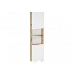 Стеллаж Алетра ПО-500 дуб крафт серый / глянец белый