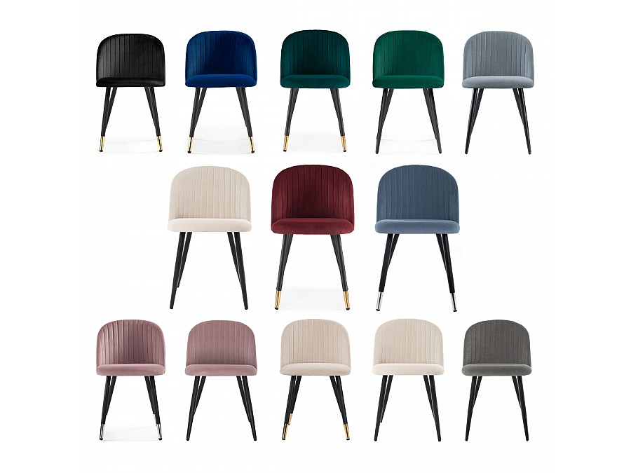 Стул на металлокаркасе Gabi wine red / black