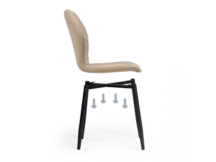 Стул на металлокаркасе Софи бежевый / черный