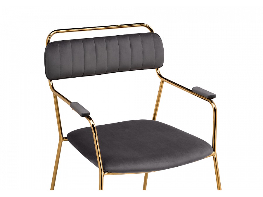 Стул на металлокаркасе Aspen dark gray / gold