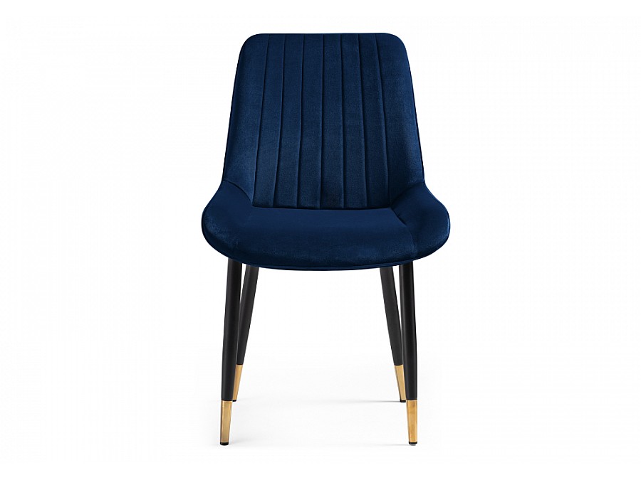 Стул на металлокаркасе Seda 1 dark blue / gold / black