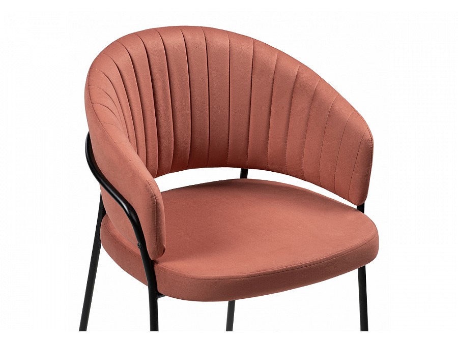 Стул на металлокаркасе Лео каштановый / черный