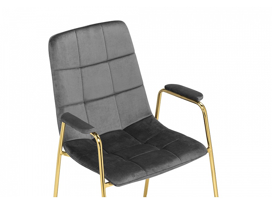 Стул на металлокаркасе Lana dark grey / gold