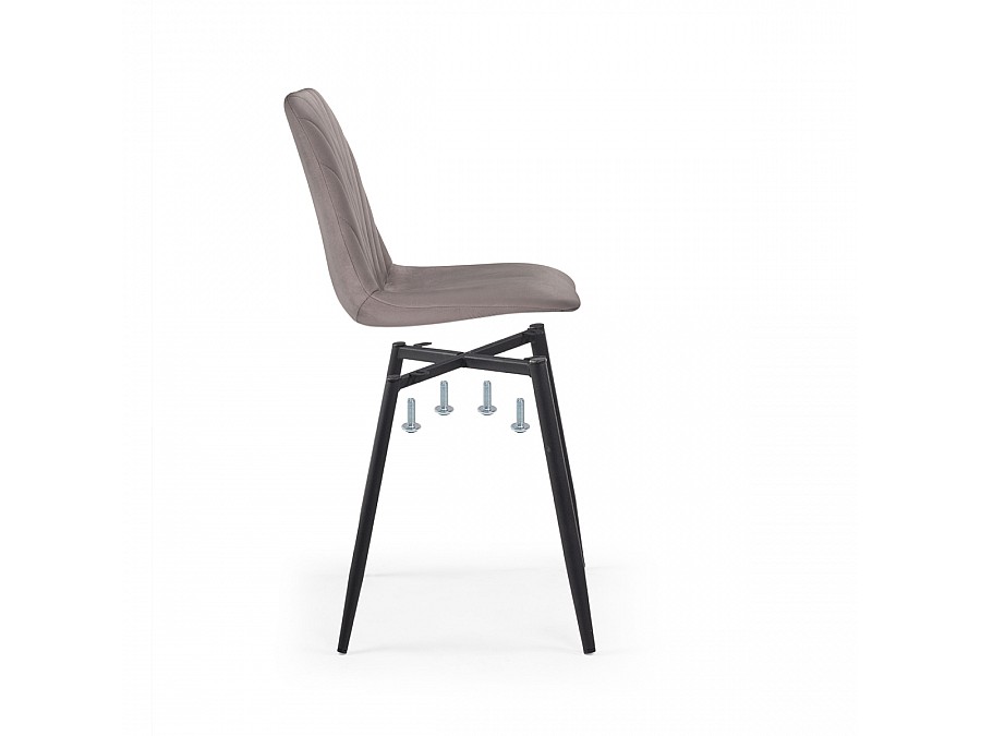 Стул на металлокаркасе Ральф латте / черный