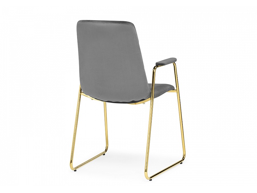 Стул на металлокаркасе Lana dark grey / gold