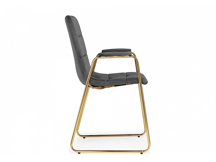 Стул на металлокаркасе Lana dark grey / gold
