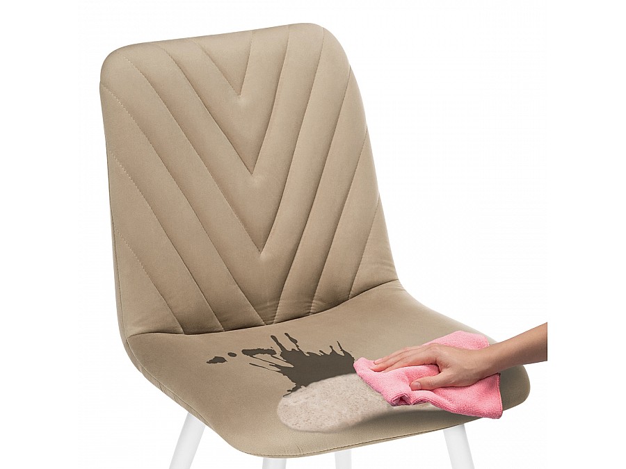 Стул на металлокаркасе Ральф бежевый / белый