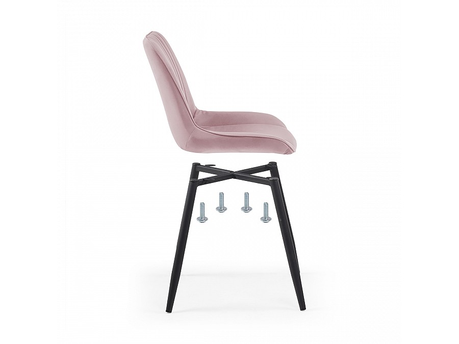 Стул на металлокаркасе Седа розовый / черный