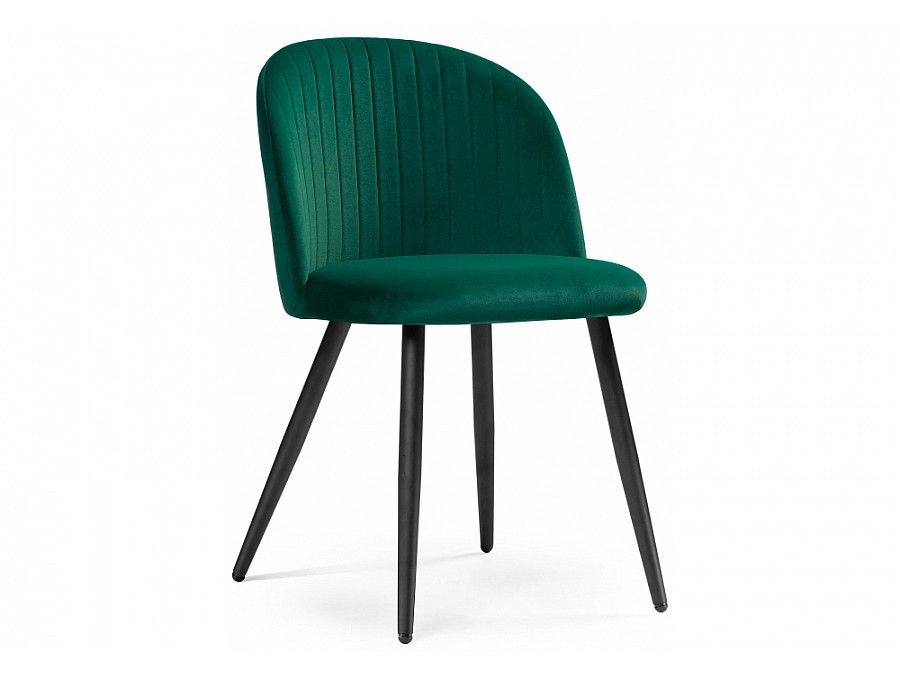 Стул на металлокаркасе Gabi 1 dark green / black