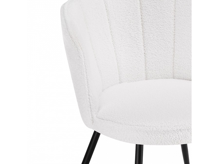 Стул на металлокаркасе Coral white / black
