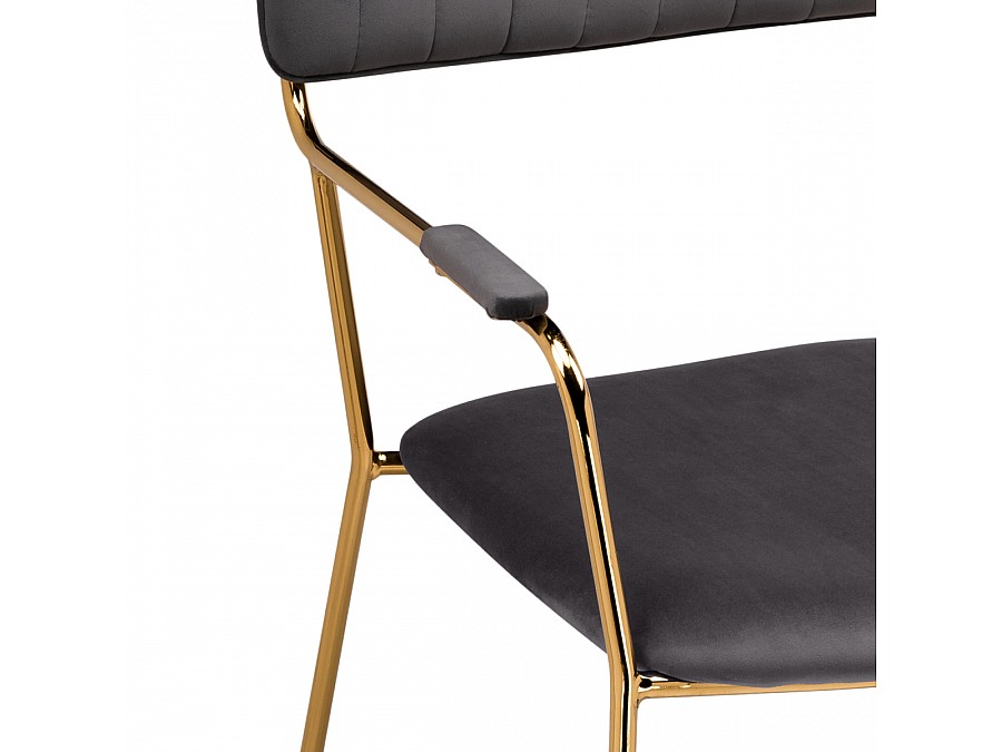 Стул на металлокаркасе Aspen dark gray / gold