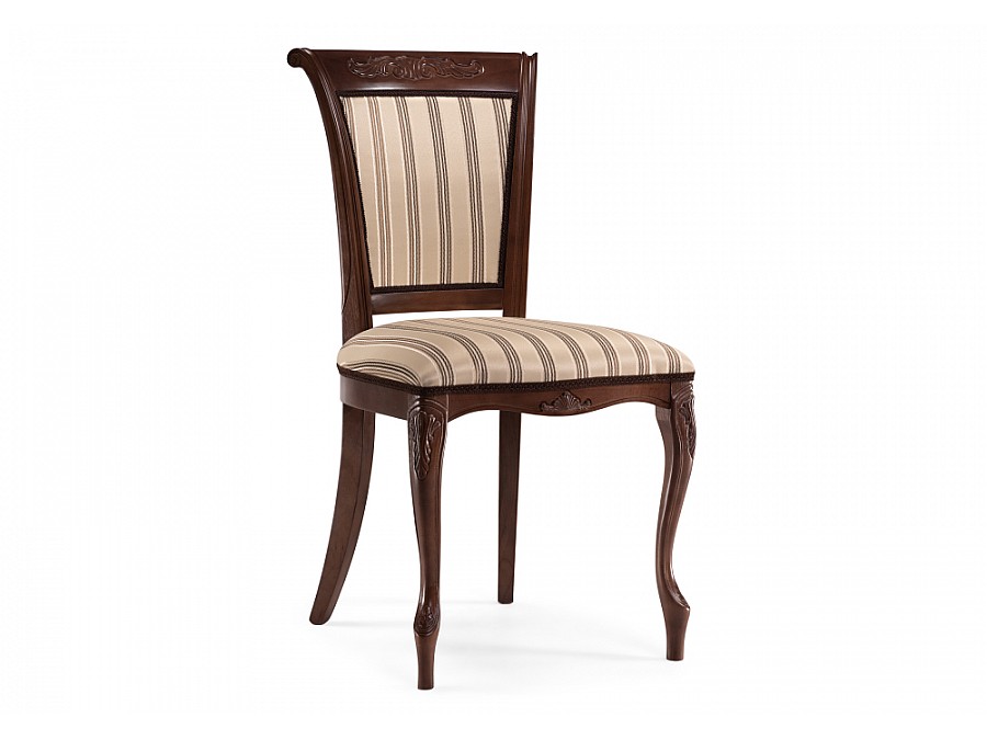 Стул деревянный Амбертин орех / агата полоса серая