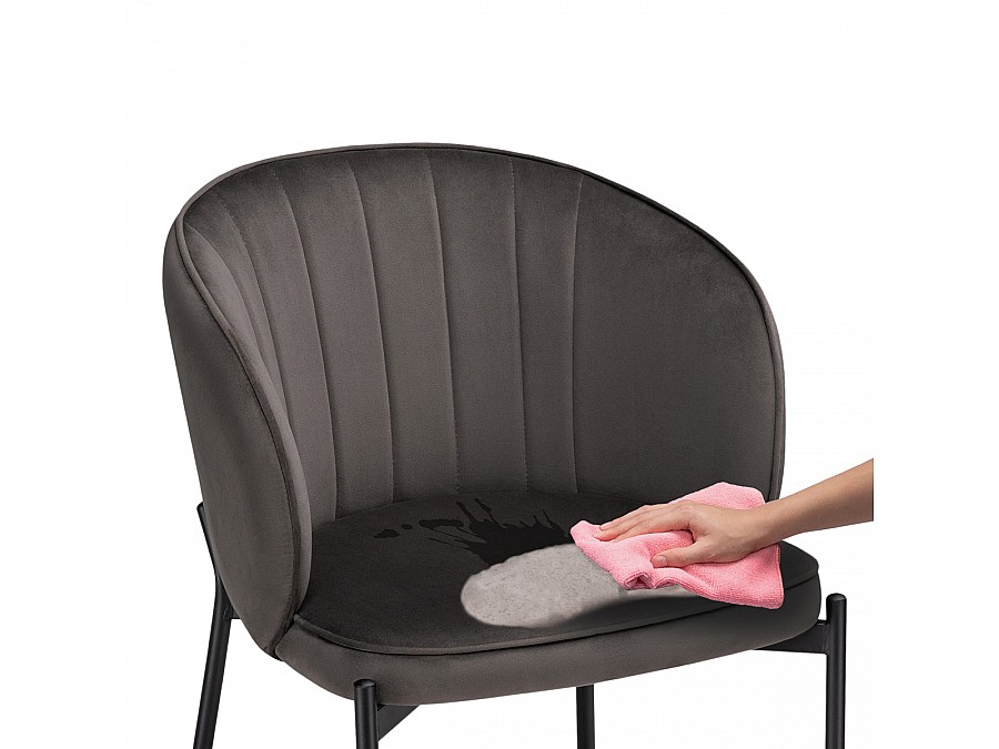 Стул на металлокаркасе Нейл серый / черный