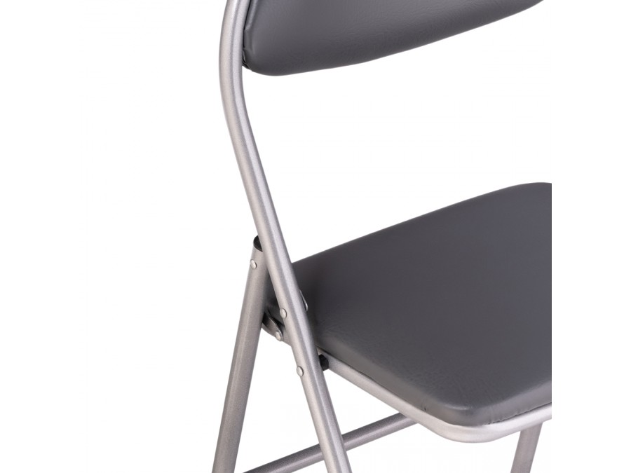 Стул на металлокаркасе Gikat серый полимер / светлый мусс