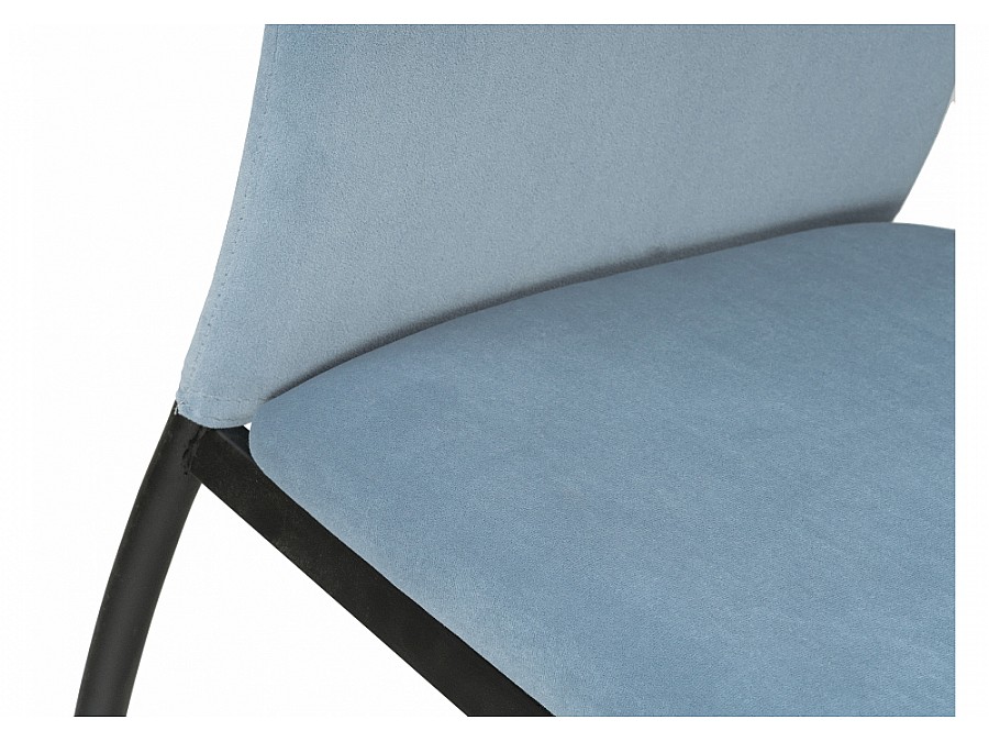 Стул на металлокаркасе Tod light blue / black