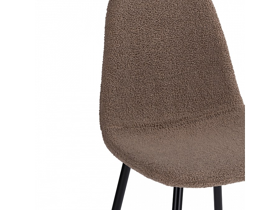 Стул на металлокаркасе Lilu dark brown / black