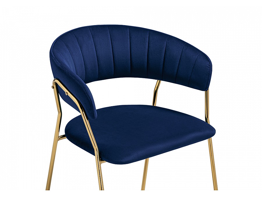 Стул на металлокаркасе Kamelia 1 dark blue / gold