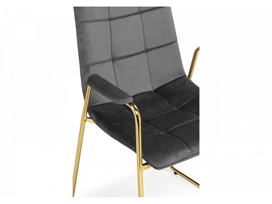 Стул на металлокаркасе Lana dark grey / gold