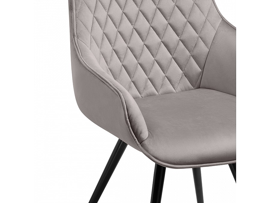 Стул на металлокаркасе Эгел серый / черный глянец