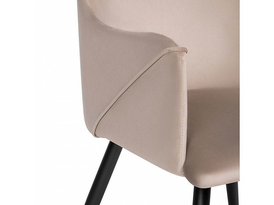 Стул на металлокаркасе Эджелл латте / черный