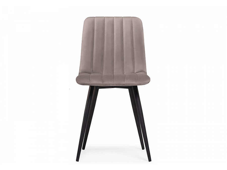 Стул на металлокаркасе Дани латте велюр velutto 08 / черный