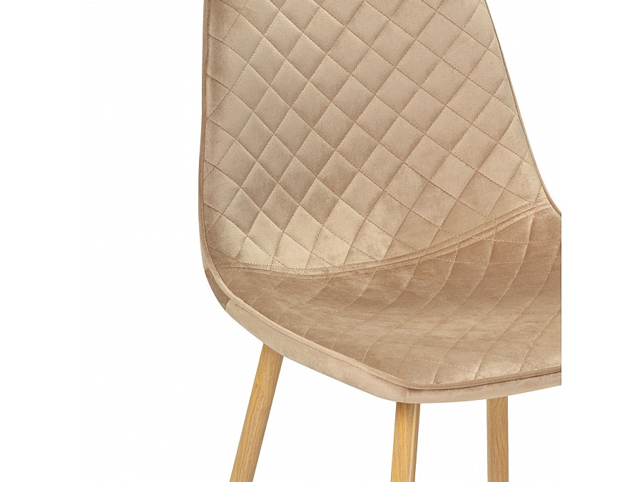 Стул на металлокаркасе Capri dark beige / wood