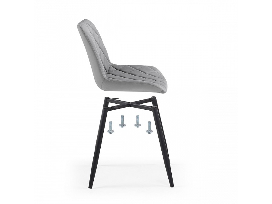 Стул на металлокаркасе Баодин Б/К светло-серый / черный