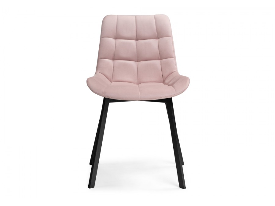 Стул на металлокаркасе Челси розовый / черный