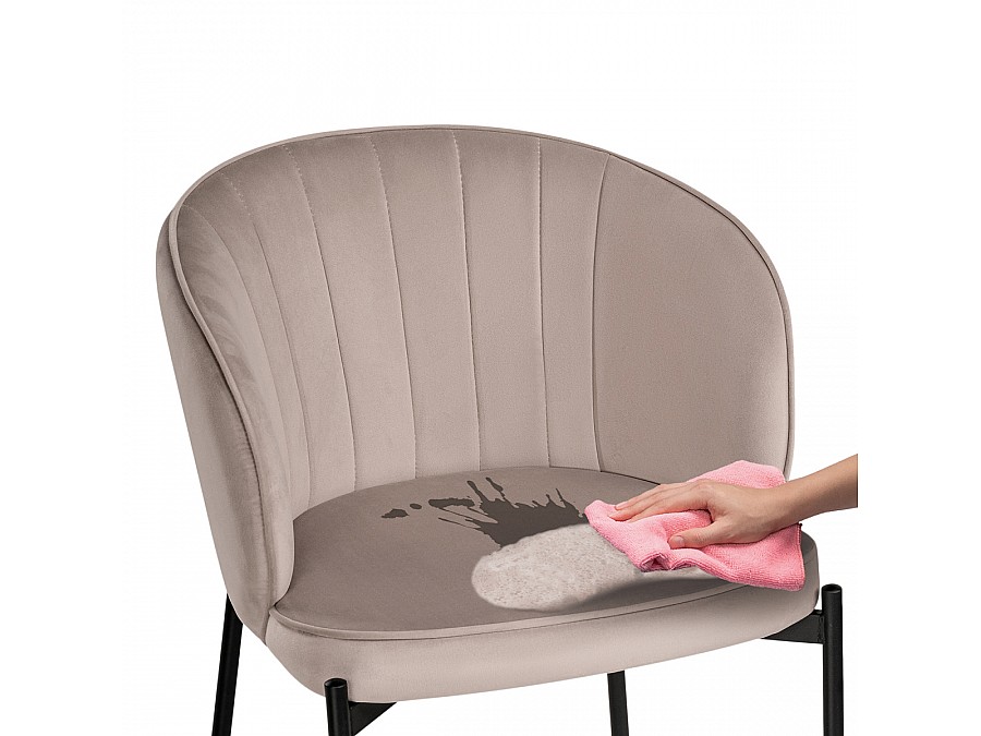 Стул на металлокаркасе Нейл латте / черный