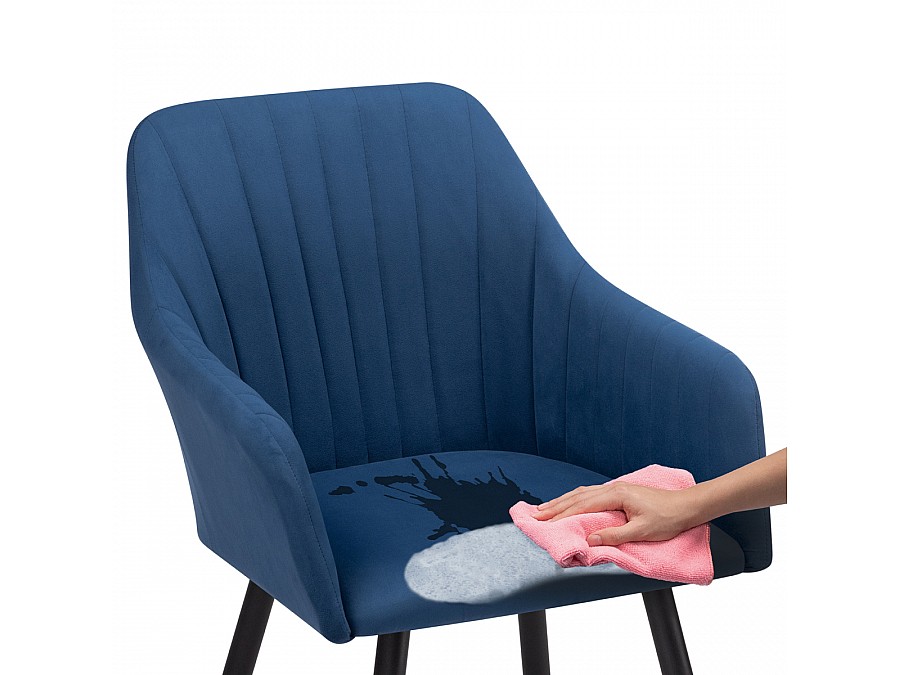 Стул на металлокаркасе Слэм крутящееся синее / черное