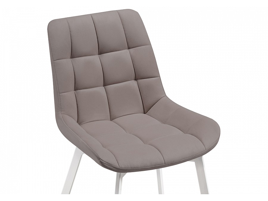 Стул на металлокаркасе Челси латте / белый