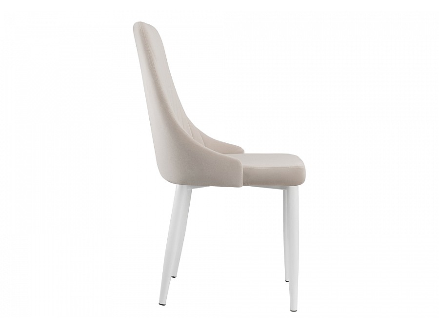 Стул на металлокаркасе Kora white / beige