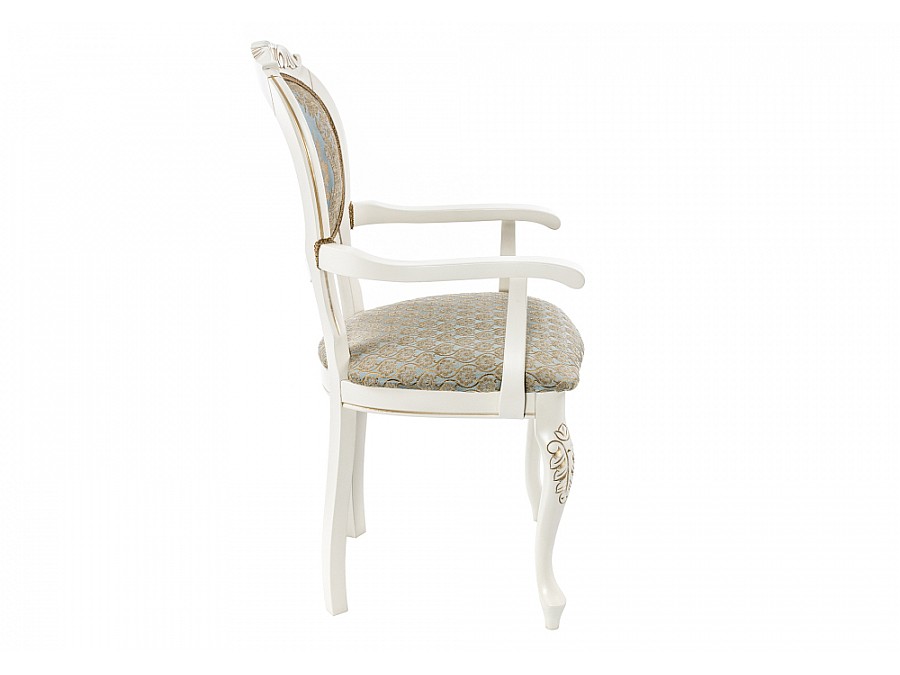 Стул деревянный Adriano 2 молочный / патина