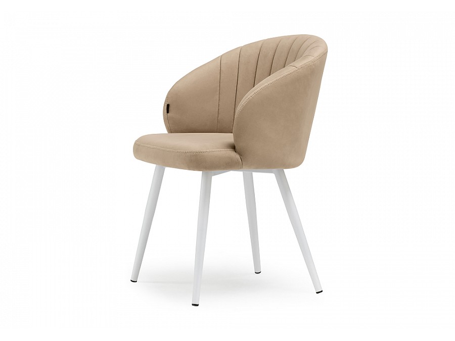 Стул на металлокаркасе Бэнбу velutto 05 / белый