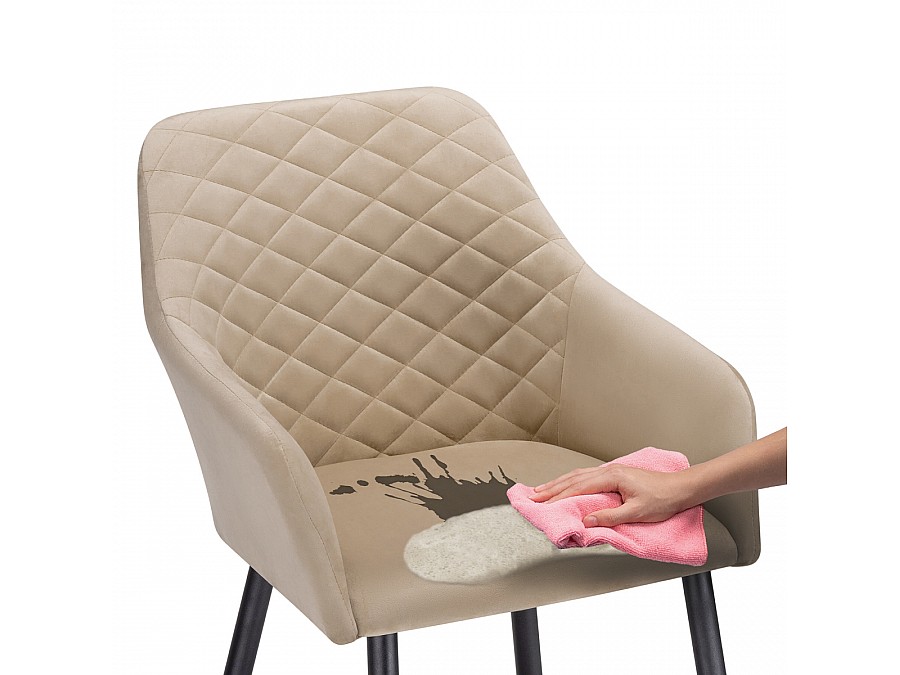 Стул на металлокаркасе Стив бежевое / черное