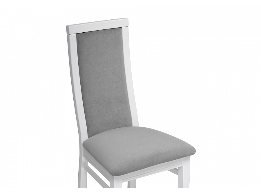Стул деревянный Давиано серый велюр / белый