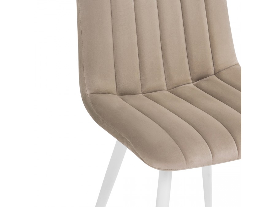 Стул на металлокаркасе Дани бежевый / белый