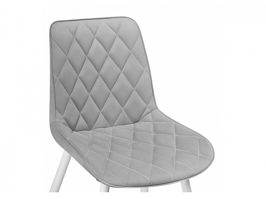 Стул на металлокаркасе Баодин светло-серый / белый