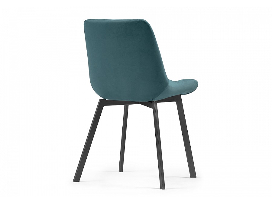 Стул на металлокаркасе Челси морская волна / черный