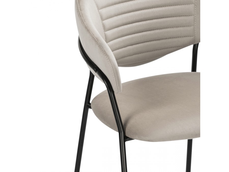 Стул на металлокаркасе Рансол дымчатый / черный глянец