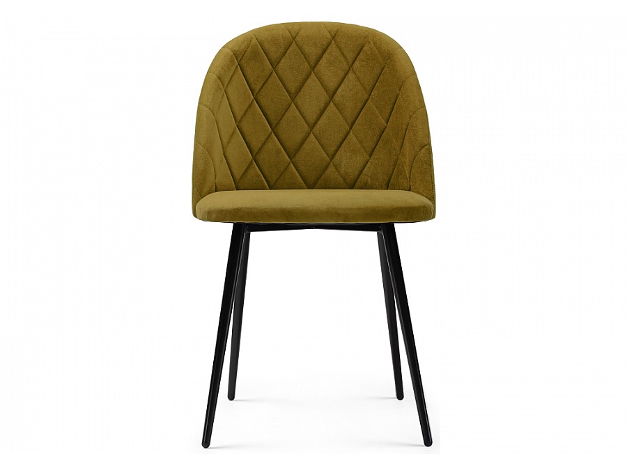 Стул на металлокаркасе Зест микровелюр 12 / черный глянец