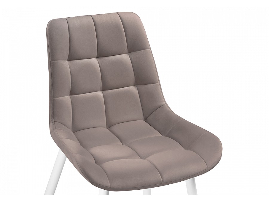 Стул на металлокаркасе Челси велюр темно-серый / черный