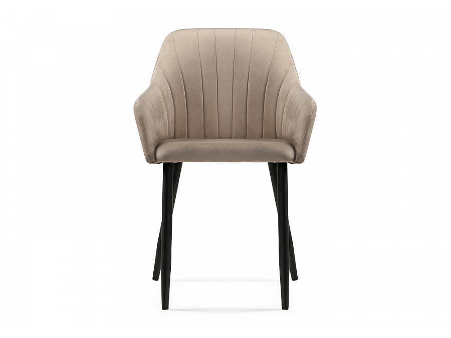 Стул на металлокаркасе Слэм бежевое / черное
