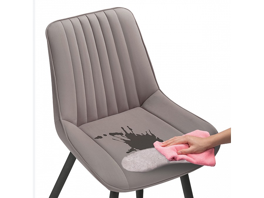 Стул на металлокаркасе Седа крутящийся велюр латте / черный