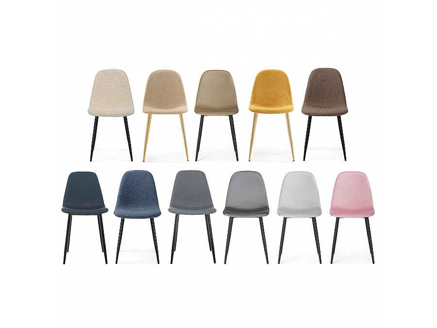 Стул на металлокаркасе Lilu dark brown / black